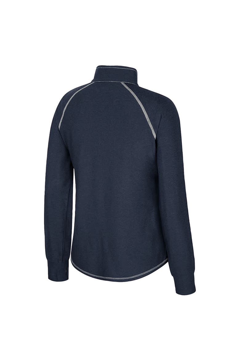 Women's Colosseum Navy Penn State Nittany Lions Bikram Raglan Quarter-Zip Top, Alternate, color, Navy