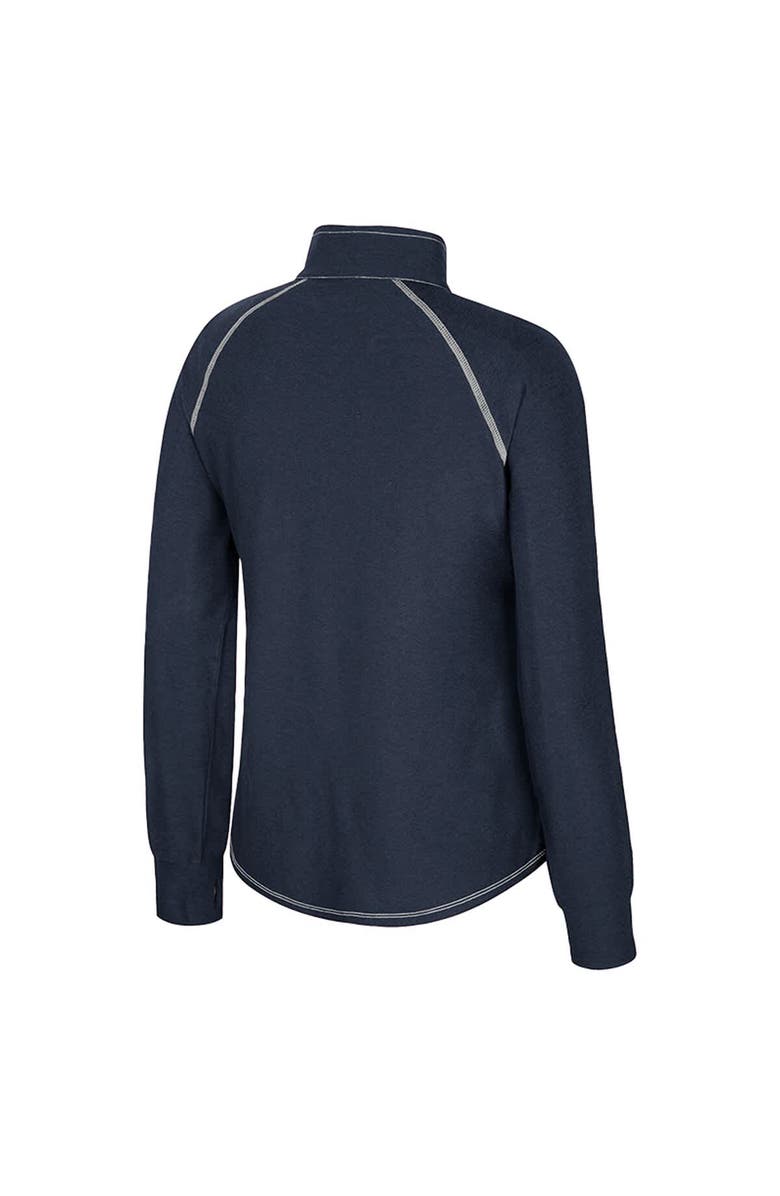 COLOSSEUM Women's Colosseum Navy Penn State Nittany Lions Bikram Raglan Quarter-Zip Top, Alternate, color, Navy