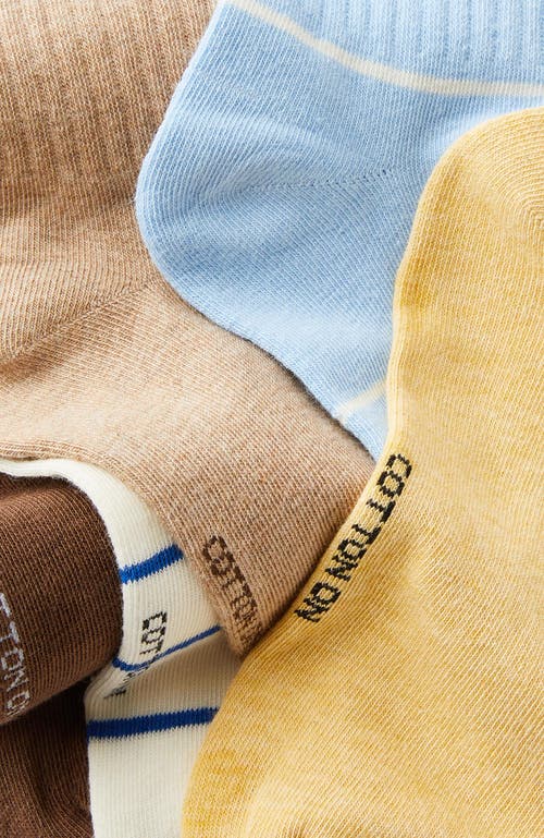 COTTON ON COTTON ON 5PK QUARTER CREW SOCK