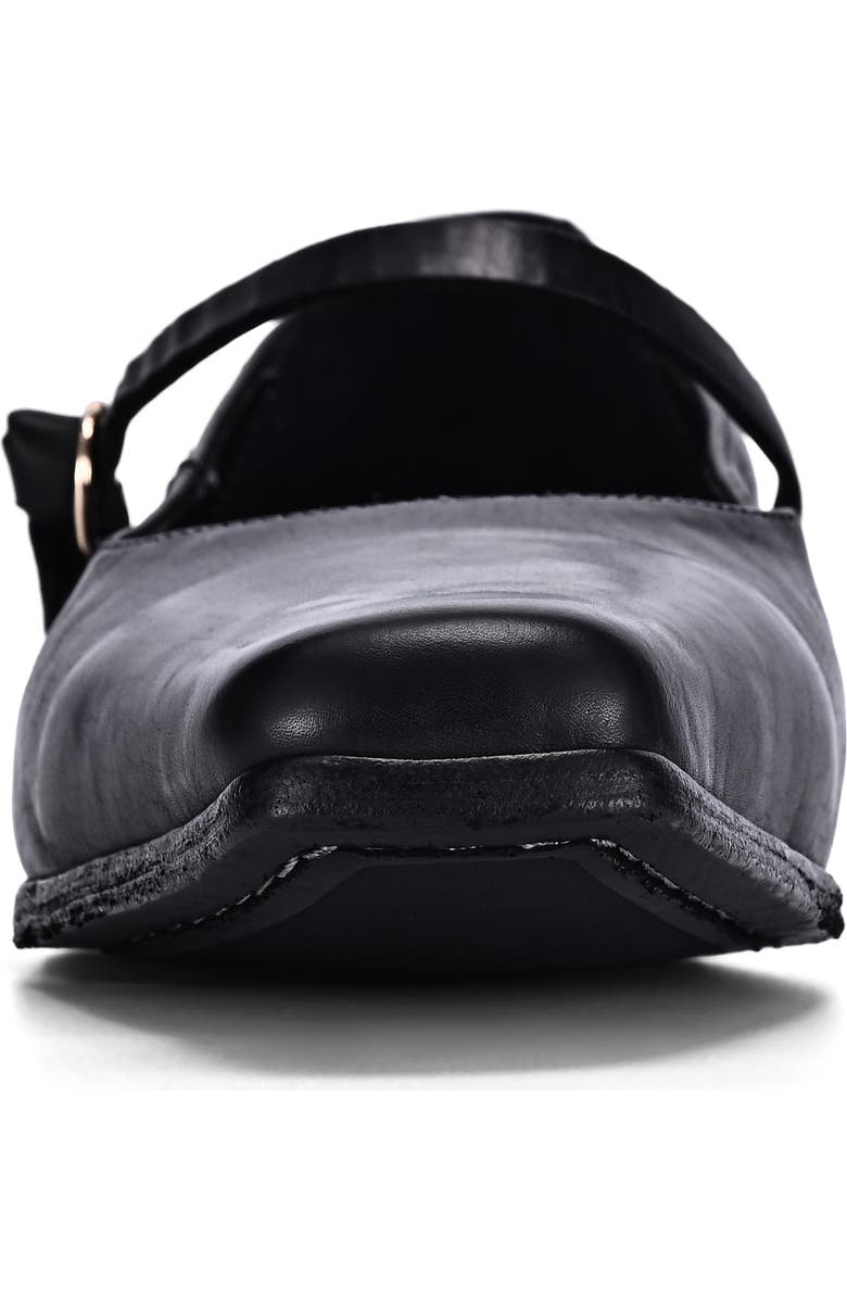 OLD TREND Classic Genuine Leather Polished Vintage Mary Jane Flat, Alternate, color, Black