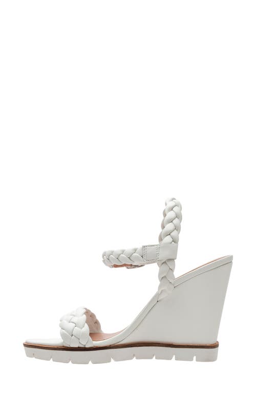 Linea Paolo Esie Ankle Strap Wedge Sandal In Eggshell