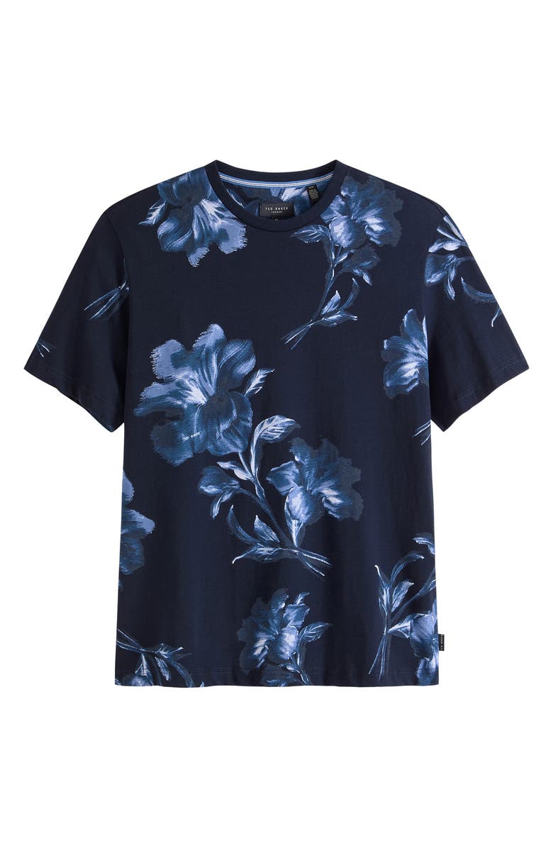 Ted Baker Floral Graphic T-Shirt, Alternate, color, Sky Captain