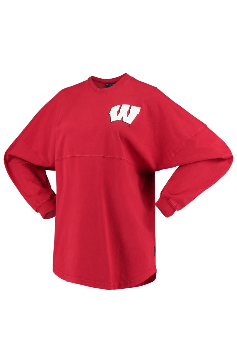 SPIRIT JERSEY Women's Red Wisconsin Badgers Loud n Proud Spirit Jersey T-Shirt, Alternate, color, 