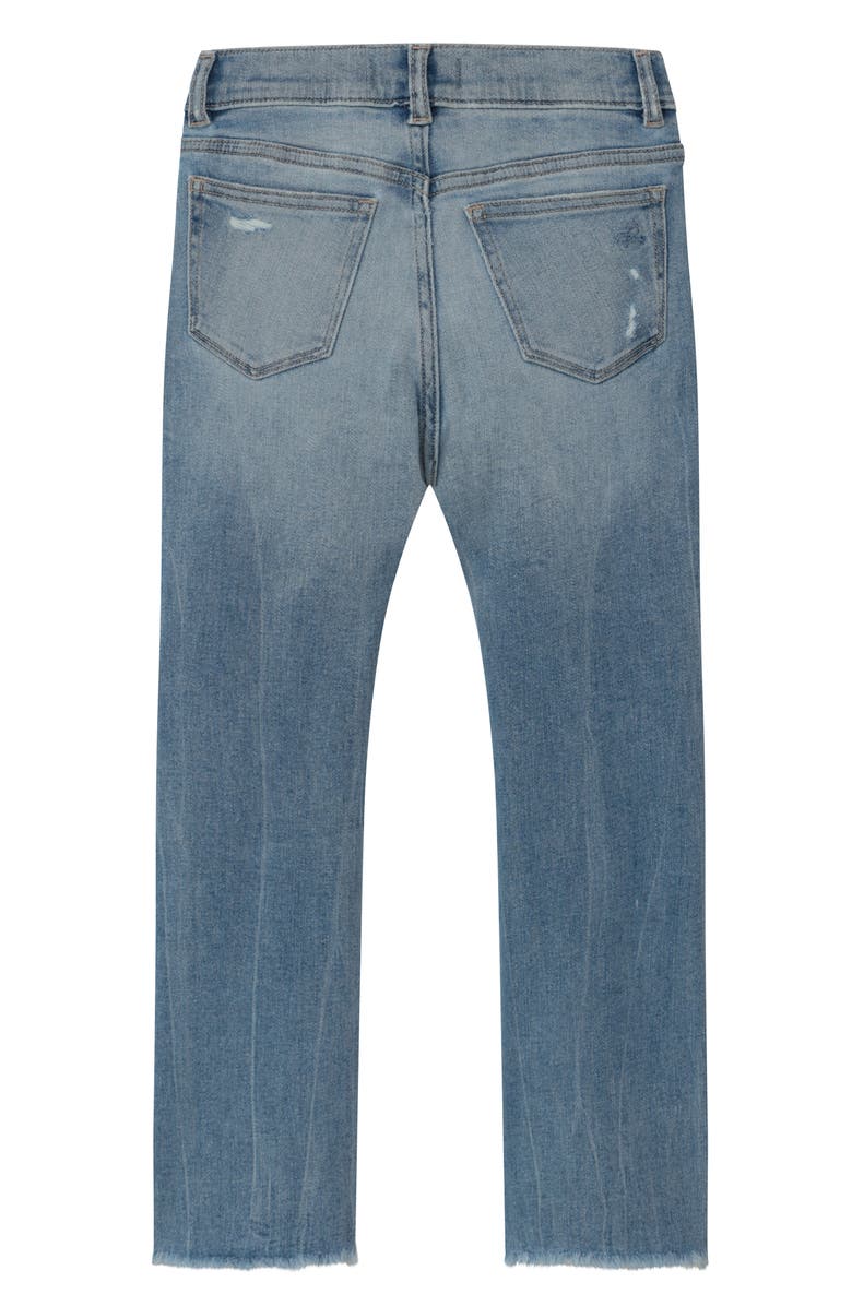 DL1961 Kids' Emie Ripped High Waist Straight Leg Jeans, Alternate, color, Droplet Distressed