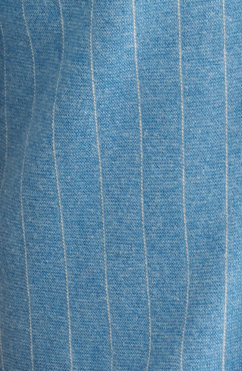 Reigning Champ Piazza Stripe Cotton & Linen Blend Button-Up Shirt, Alternate, color, Gulf-Ivory