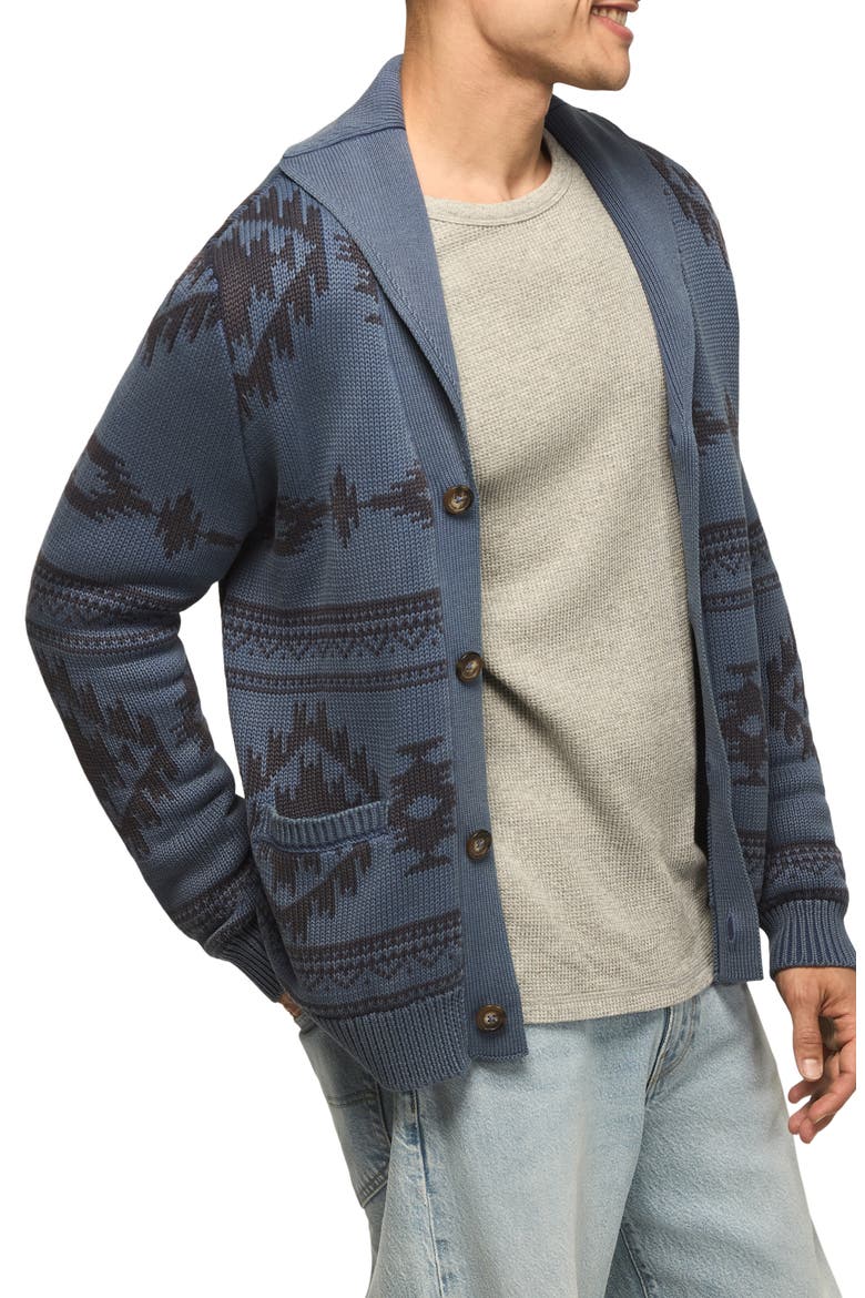 Southwestern Shawl Cardigan, Alternate, color, VINTAGE INDIGO