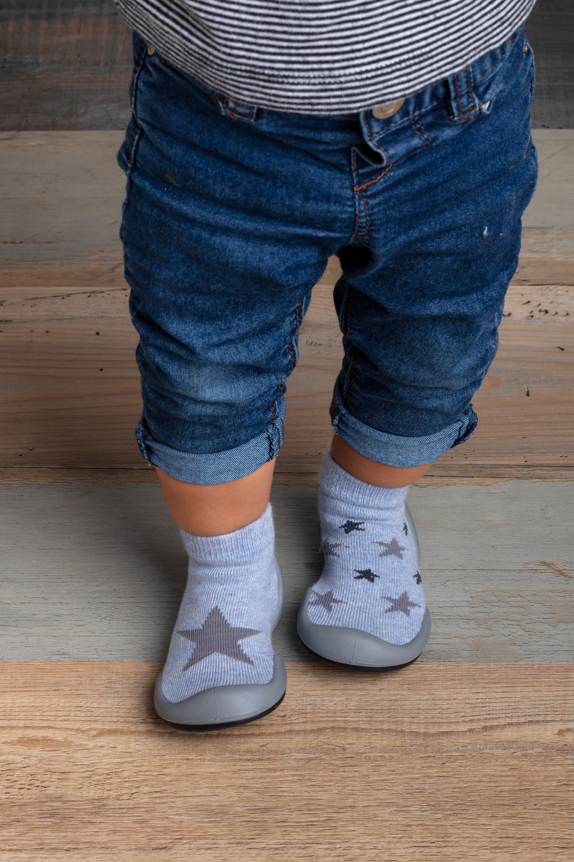 Komuello Toddler Sock Shoes - Twinkle Twinkle, Alternate, color, Blue