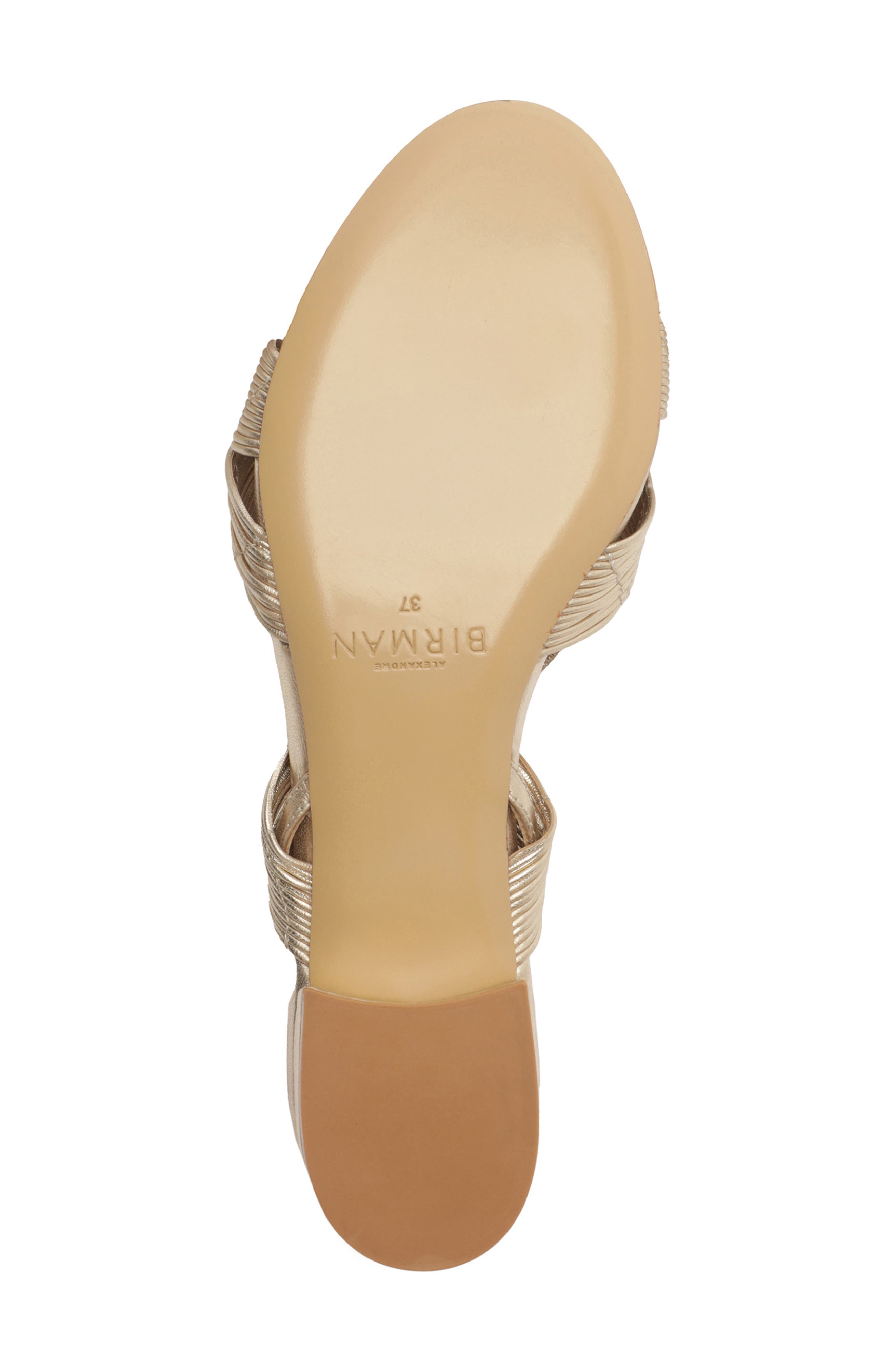 Alexandre Birman Olga Block Heel Sandal, Alternate, color, Golden