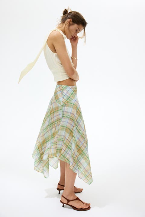 Lyocell-blend handkerchief skirt