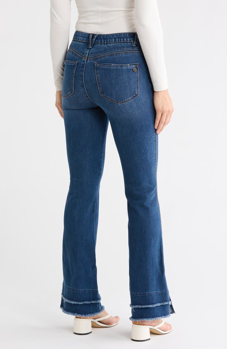 Democracy 'Ab'solution High Waist Fray Hem Itty Bitty Bootcut Jeans, Alternate, color, Blue