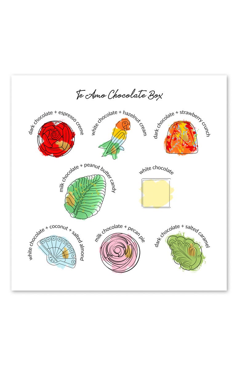 Maggie Louise Confections Te Amo 9-Piece Chocolate Set, Alternate, color, 