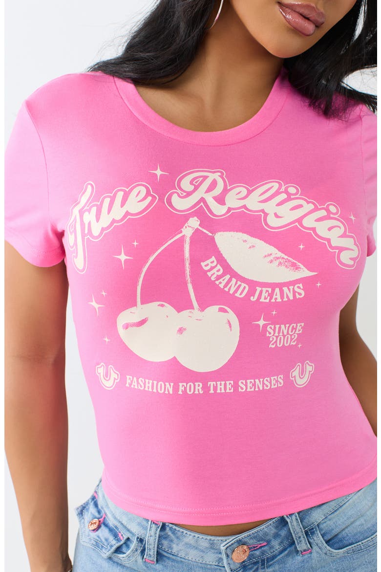 Cherry Baby Tee, Alternate, color, AZALEA PINK