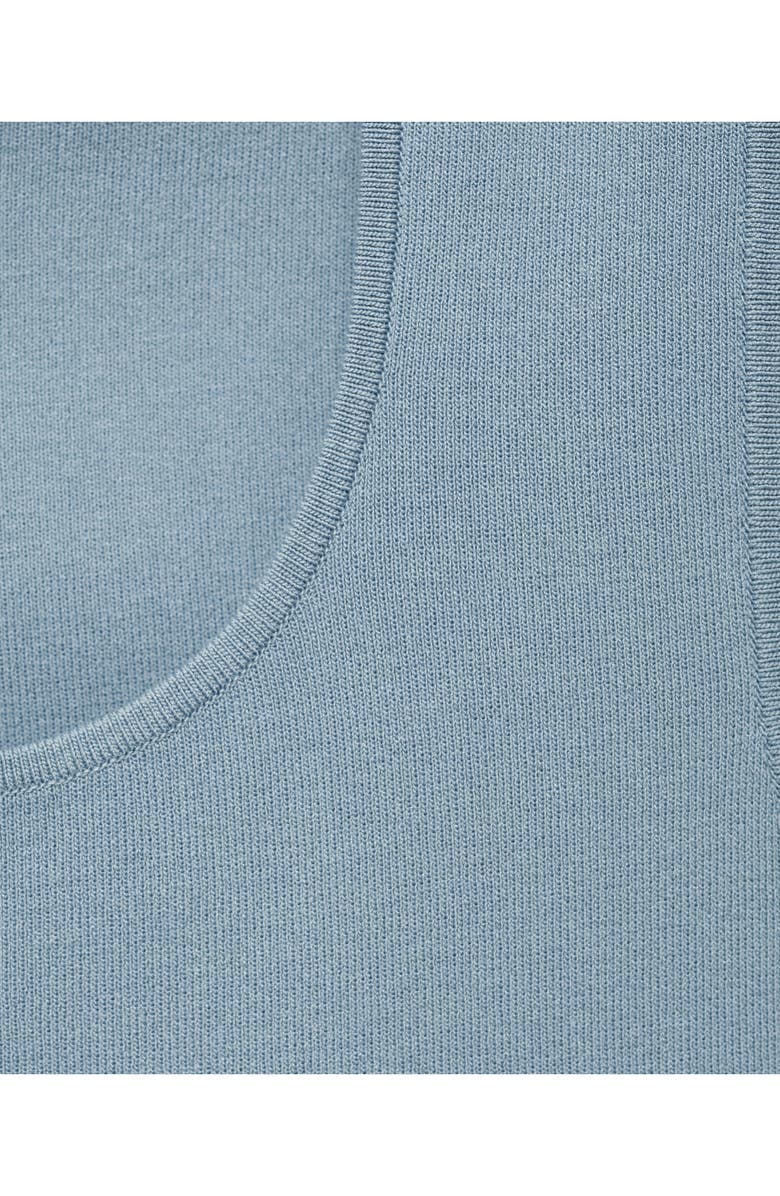 MANGO Scoop Neck Sweater Tank, Alternate, color, Blue