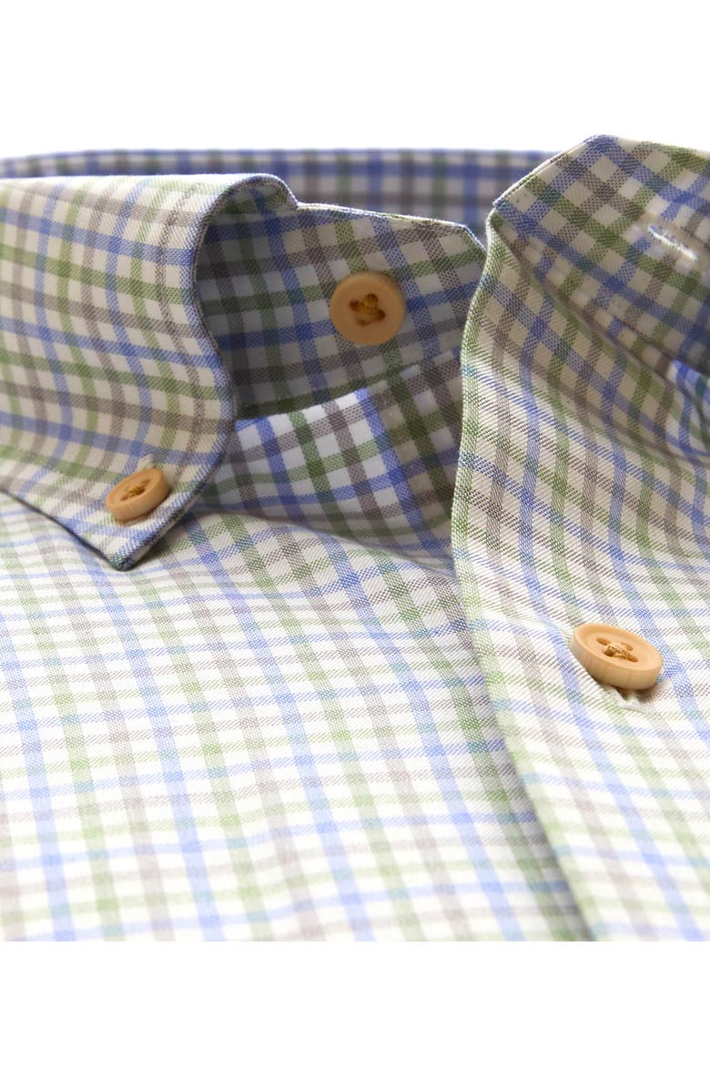 David Donahue Trim Fit Gingham Check Cotton Dress Shirt, Alternate, color, 