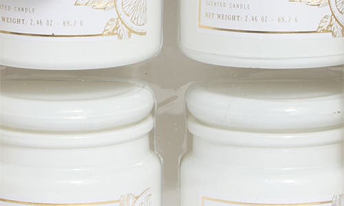 Portofino Candles White Mango Set Of 4 Mini Candles In White