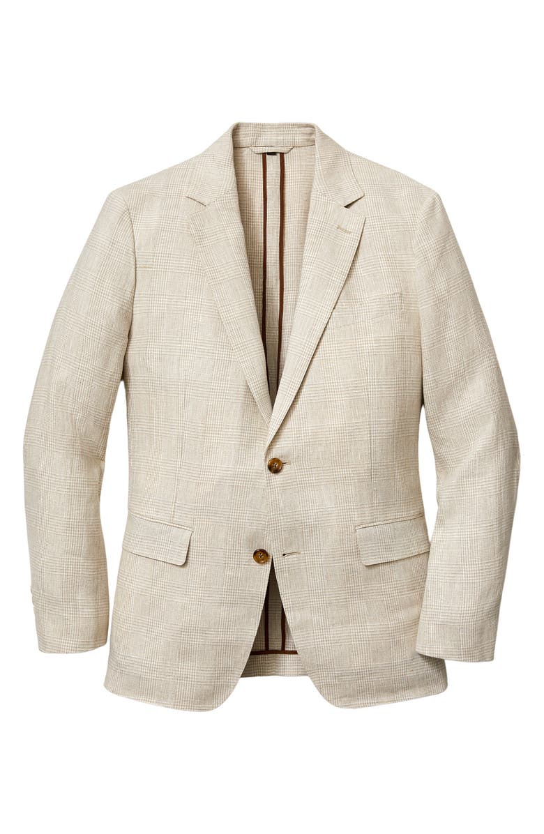 Bonobos Unconstructed Plaid Linen Blazer, Alternate, color,
