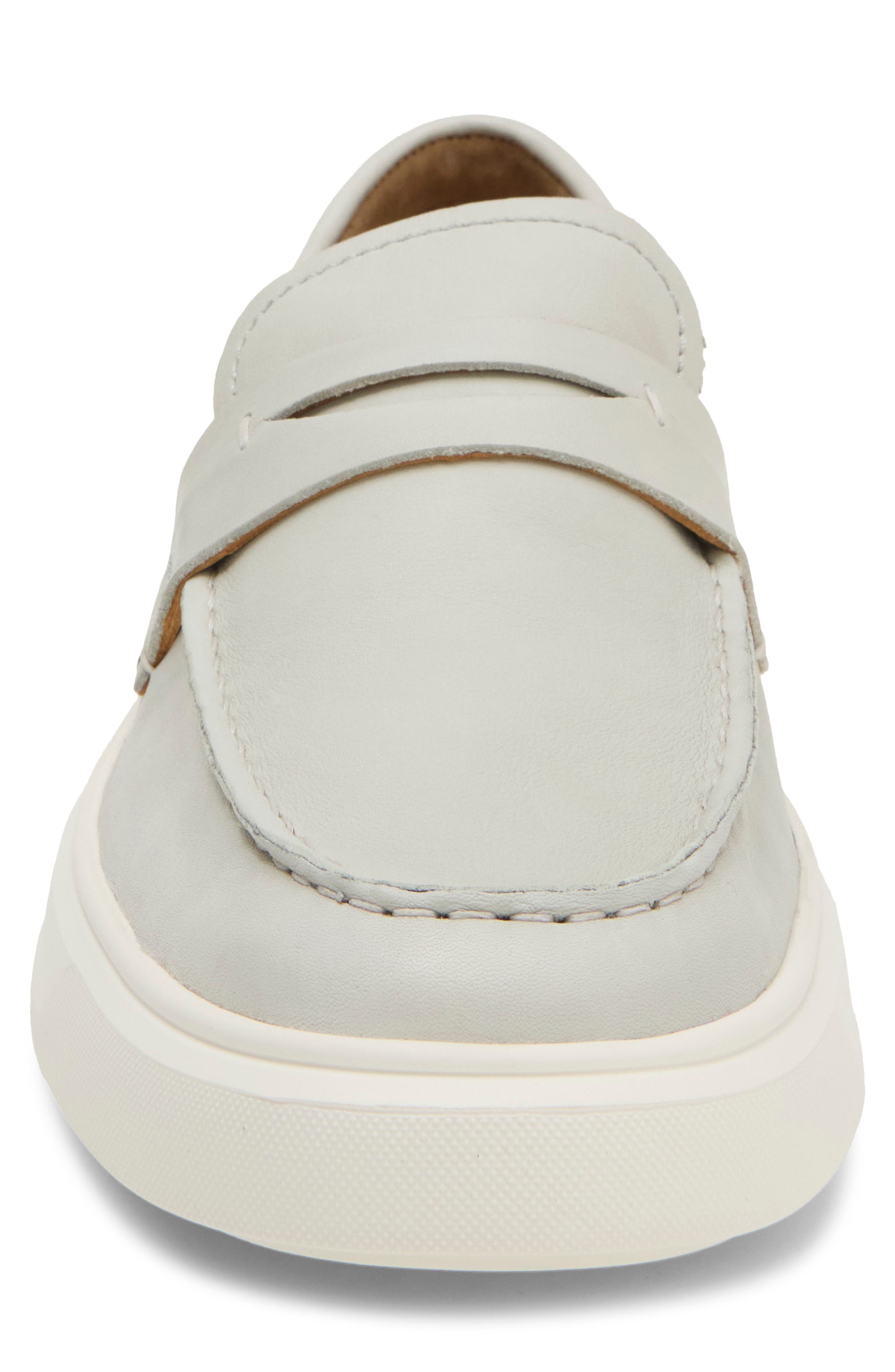 Beau Leather Penny Loafer, Alternate, color, PALE BEIGE