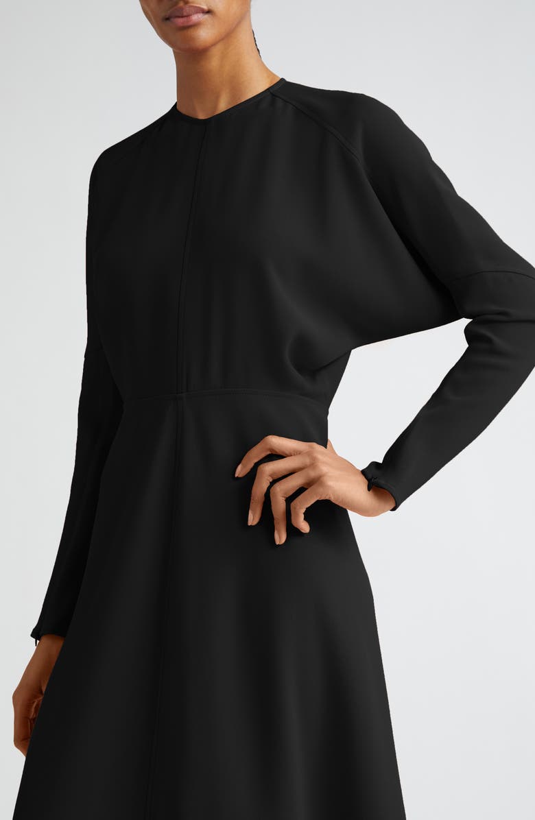 Victoria Beckham Dolman Long Sleeve Cady Midi Dress, Alternate, color, 