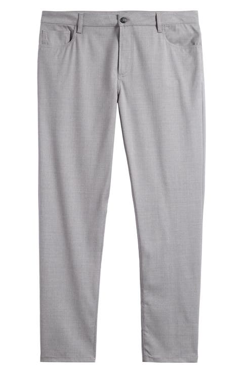 Trim Fit Five Pocket Wool Blend Pants