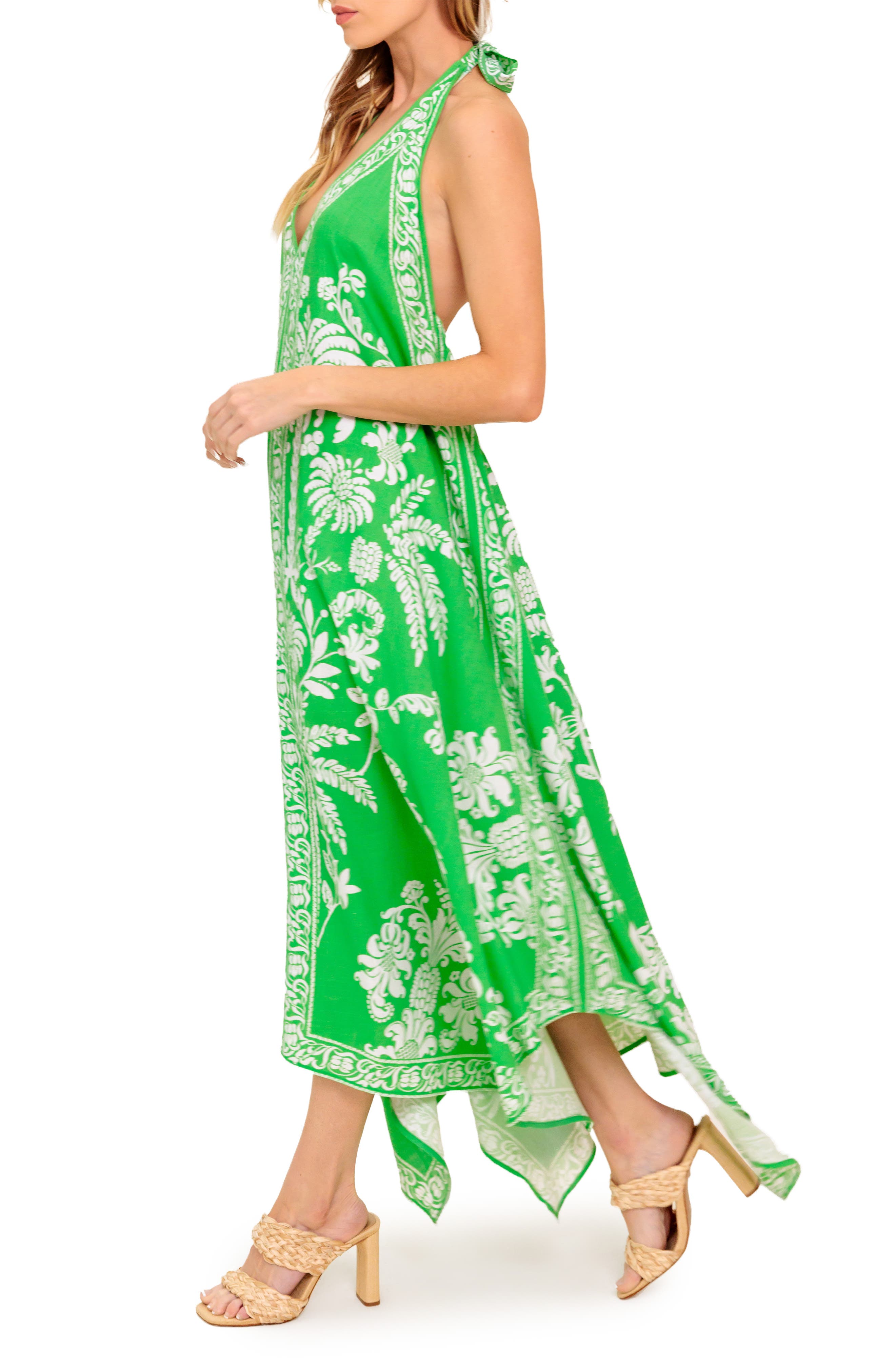 Floral Halter Maxi Dress