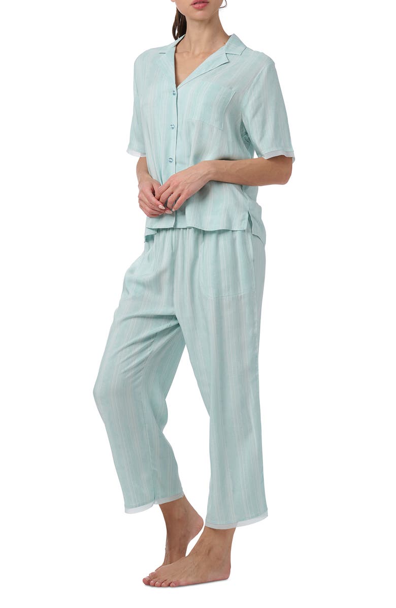 Splendid Notch Collar Pajamas, Alternate, color, Dashed Stripe