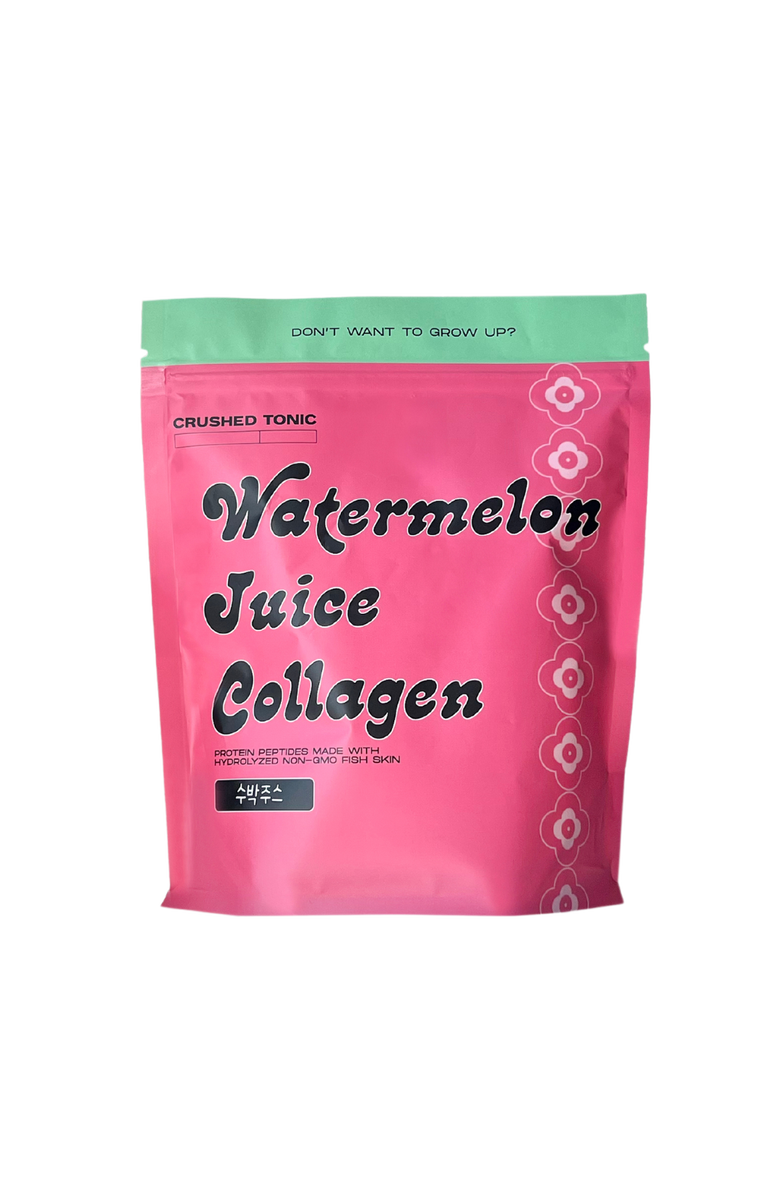 CRUSHED TONIC Watermelon Juice Marine Collagen Supplement, Main, color, Pink