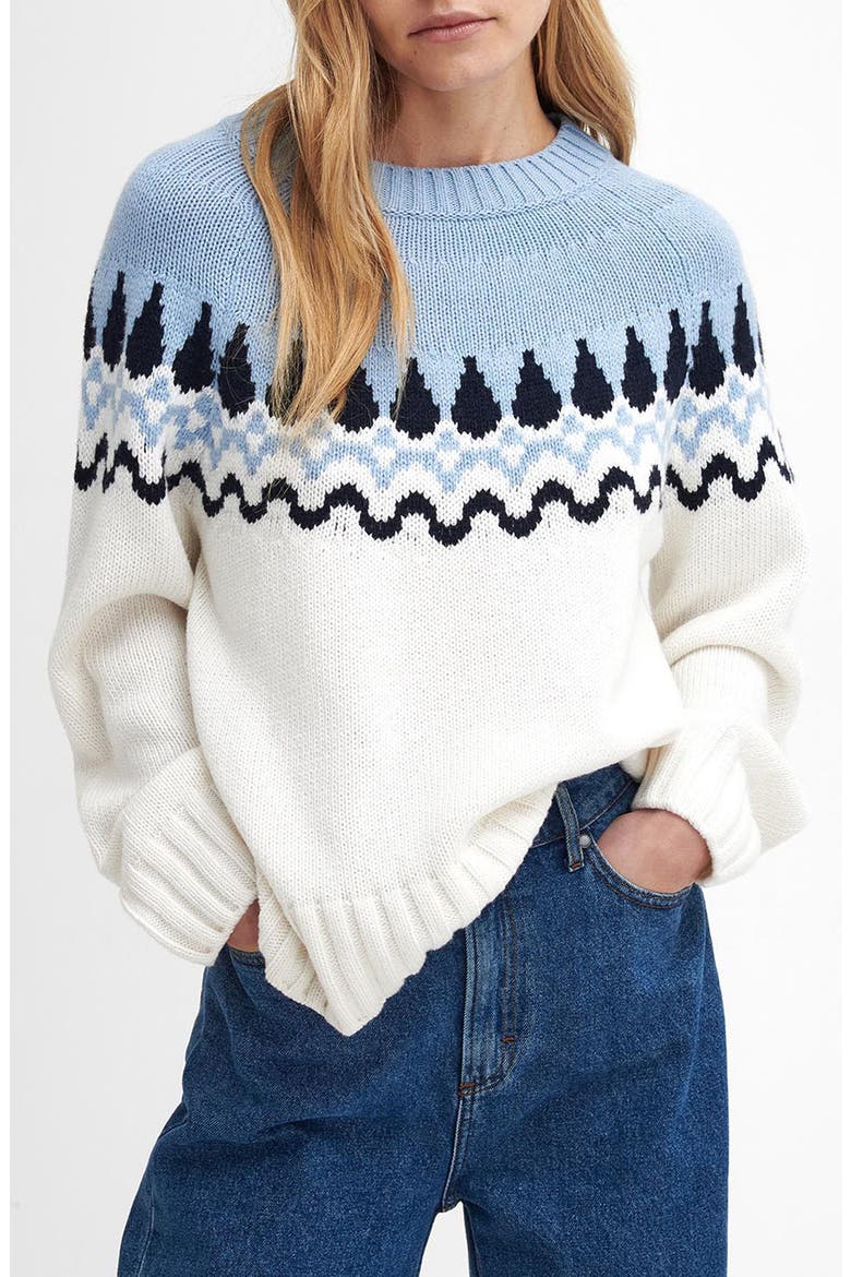 Kingsford Fair Isle Sweater, Main, color, ECRU WHITE