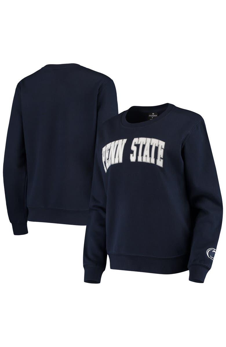COLOSSEUM Women's Colosseum Navy Penn State Nittany Lions Campanile Pullover Sweatshirt, Alternate, color, Navy