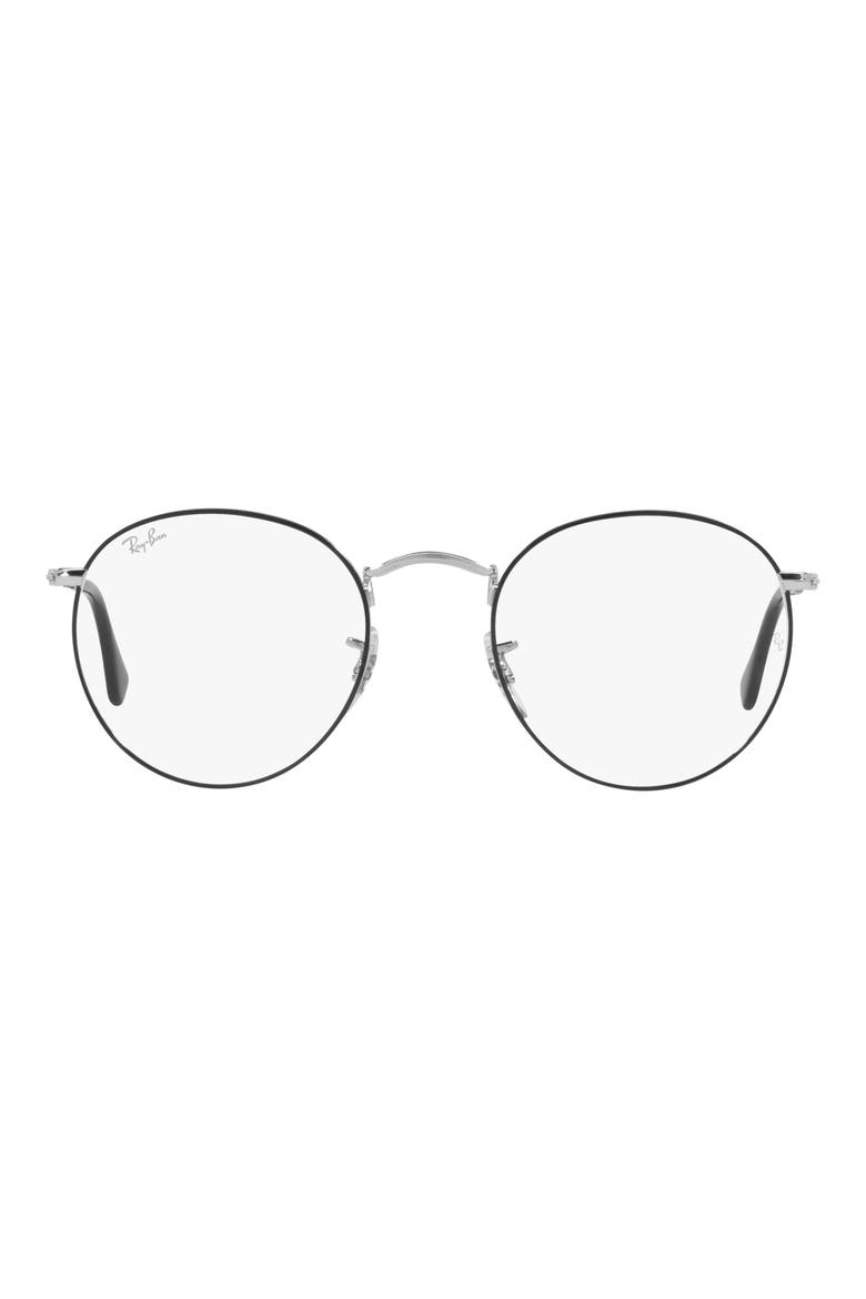 50mm Round Optical Glasses, Main, color, SILVER
