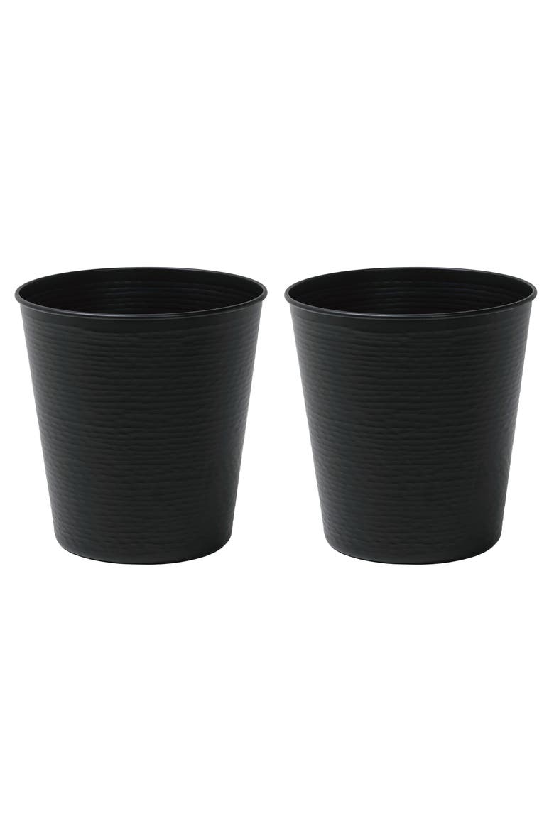 Remi Modern Classic Textured Steel 2 Gal Waste Bin, Main, color, Matte Black
