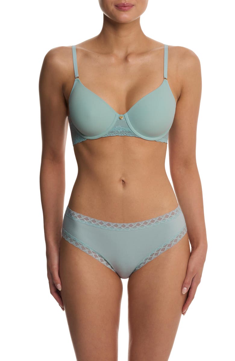 Natori Bliss Perfection Comfort Underwire T-Shirt Bra, Alternate, color, Blue Meadow