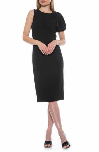Alexia Admor Draped Sheath Midi Dress
