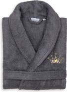 Linum Home Textiles Cheetah Crown Design Embroidered Terry Bathrobe