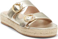 Stuart Weitzman Crystal Espadrille Slide Sandal