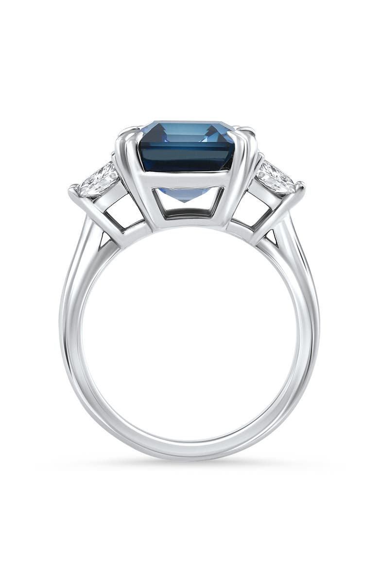 Bliss Diamond 6Ct Blue Sapphire & Diamond Anniversary Engagement Ring 14k Gold Lab Grown, Alternate, color, 14K White Gold