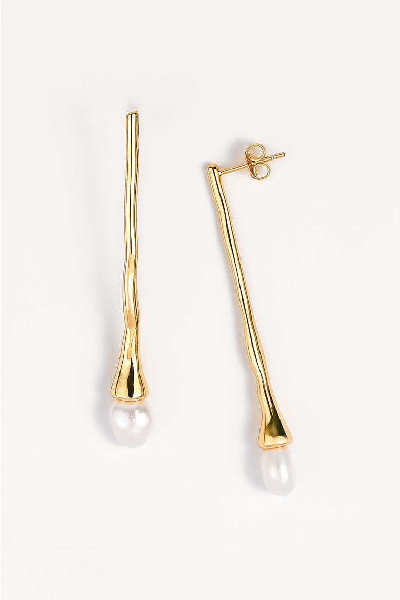 Long Bud Earrings, Main, color, Gold