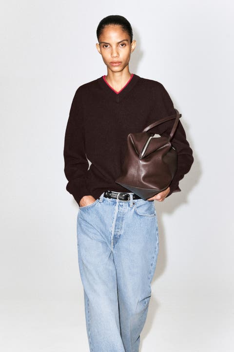 Merino Wool Layered V-Neck Sweater