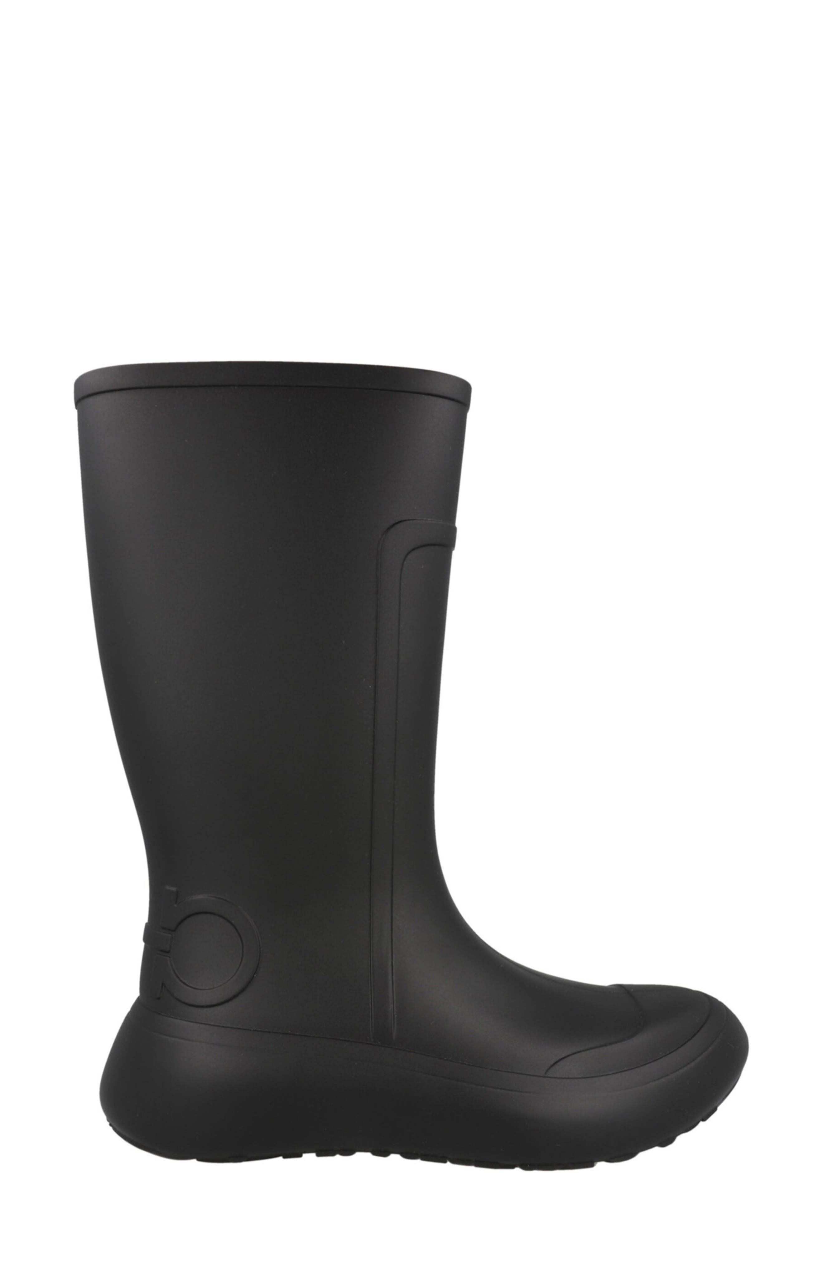 FERRAGAMO Gancini Logo Rain Boot, Alternate, color, Black