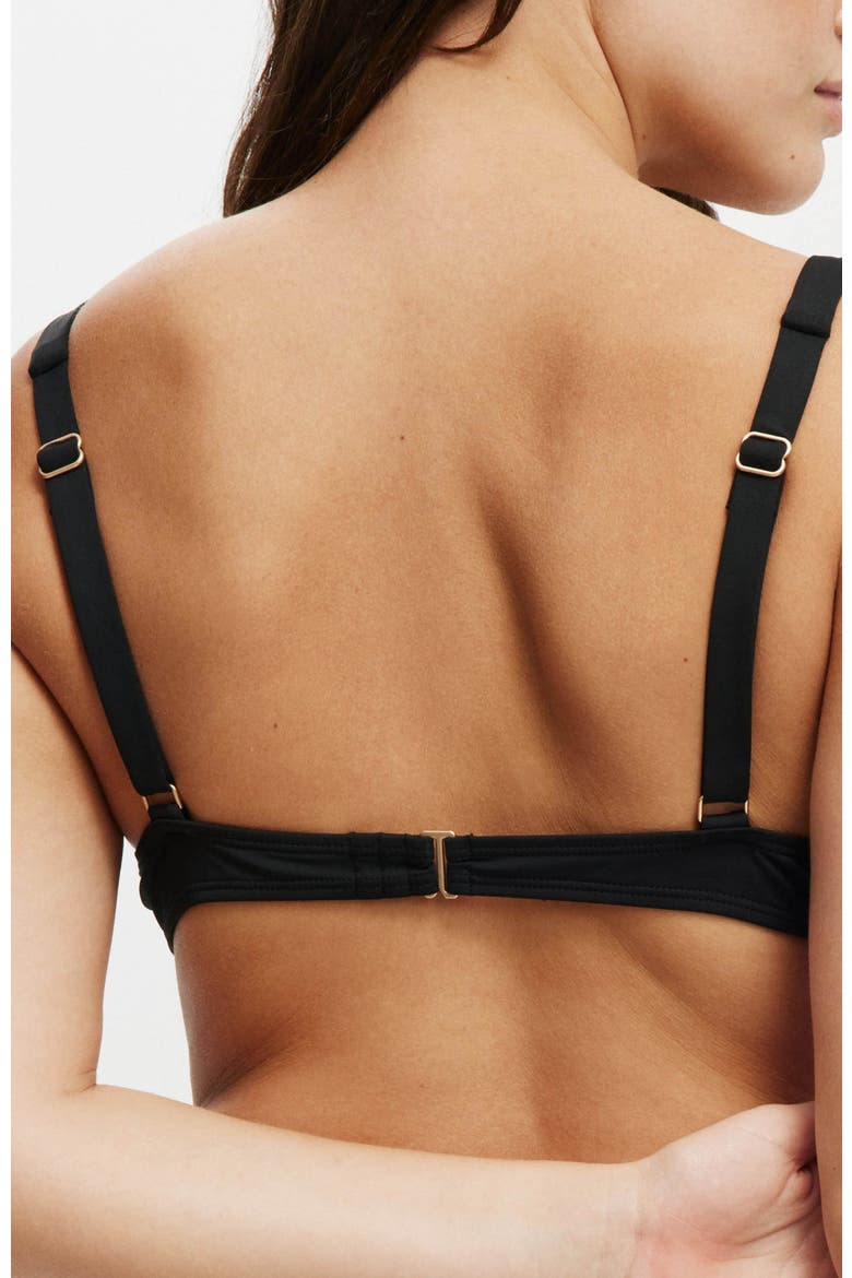 Women's Underwire Balconette Bikini Top, Alternate, color, Black