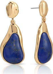 Ettika Hidden Gem Lapis Lazuli Drop Earrings