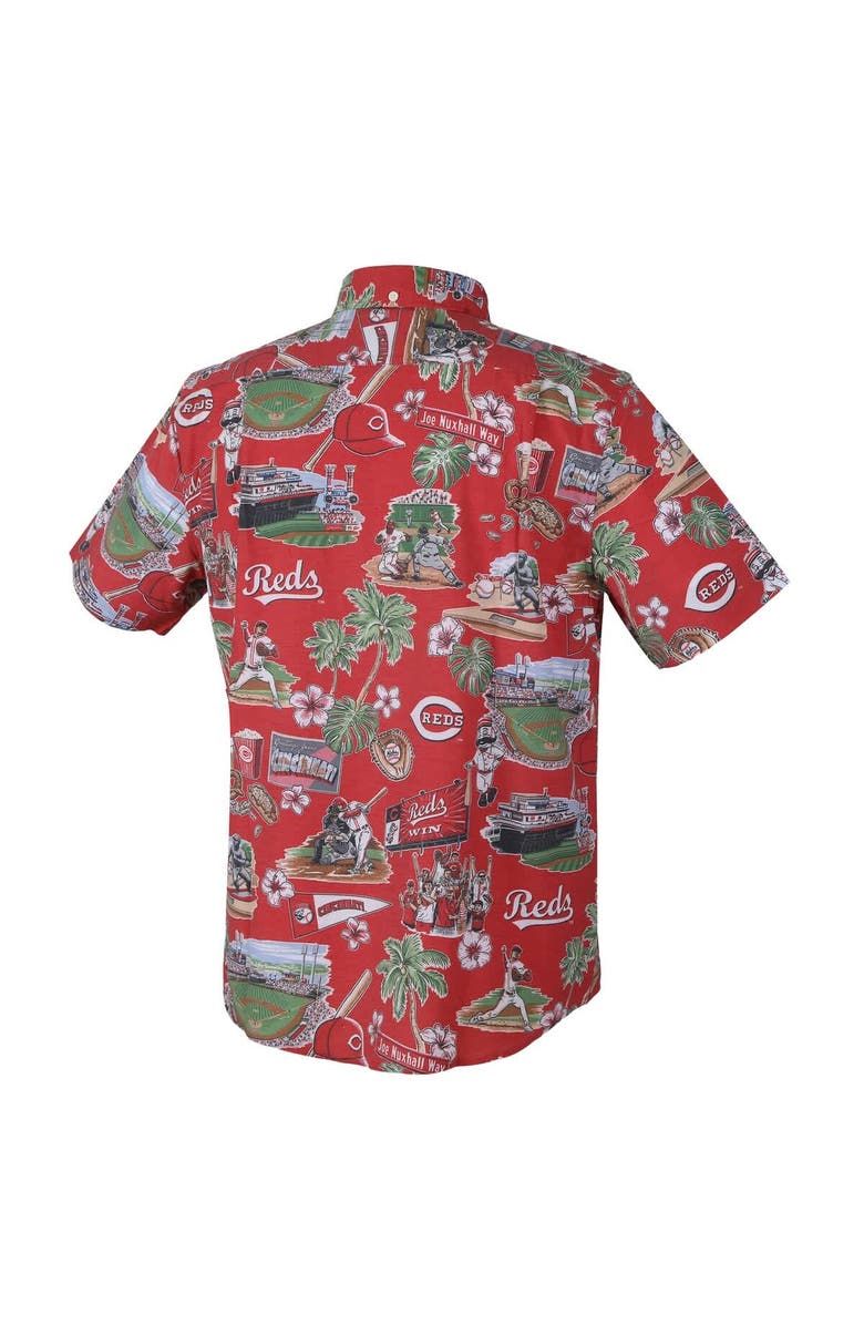 Reyn Spooner Men's Reyn Spooner  Red Cincinnati Reds Scenic Tri-Blend Button-Down Shirt, Alternate, color, Red