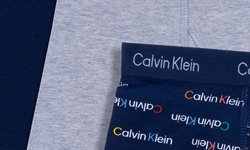 Calvin Klein Kids' Assorted 3-pack Stretch Cotton Boxer Briefs In Blue