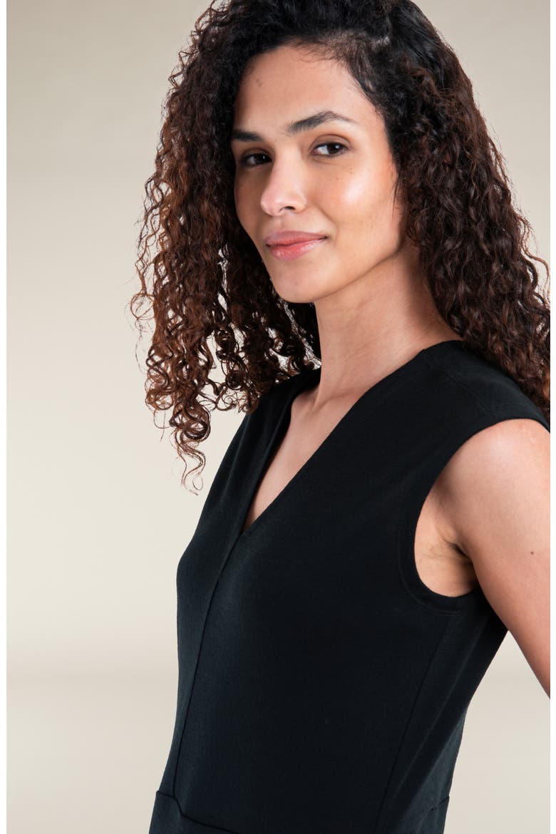 Granary Merino Wool Sleeveless Dress, Alternate, color, BLACK