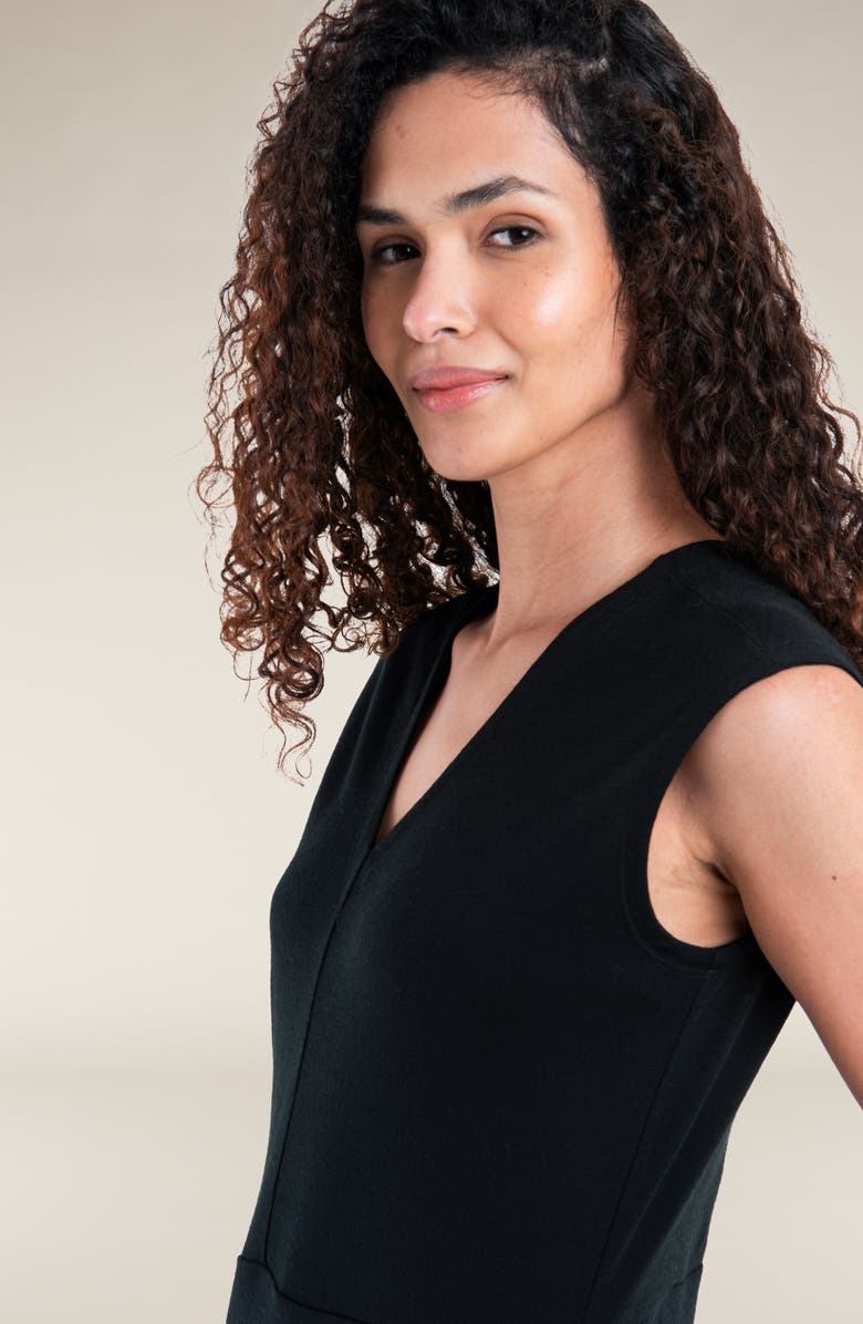 Icebreaker Granary Merino Wool Sleeveless Dress, Alternate, color, Black