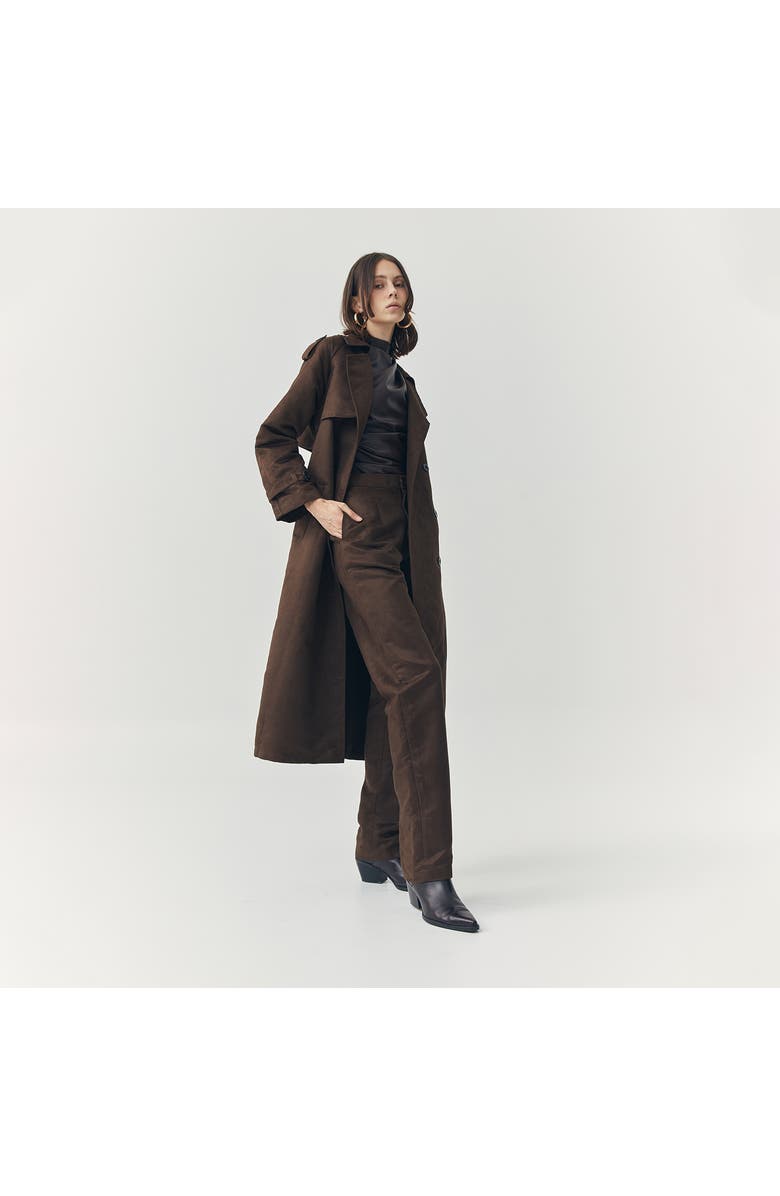 ATS Jett Suede Coat, Alternate, color, Brown