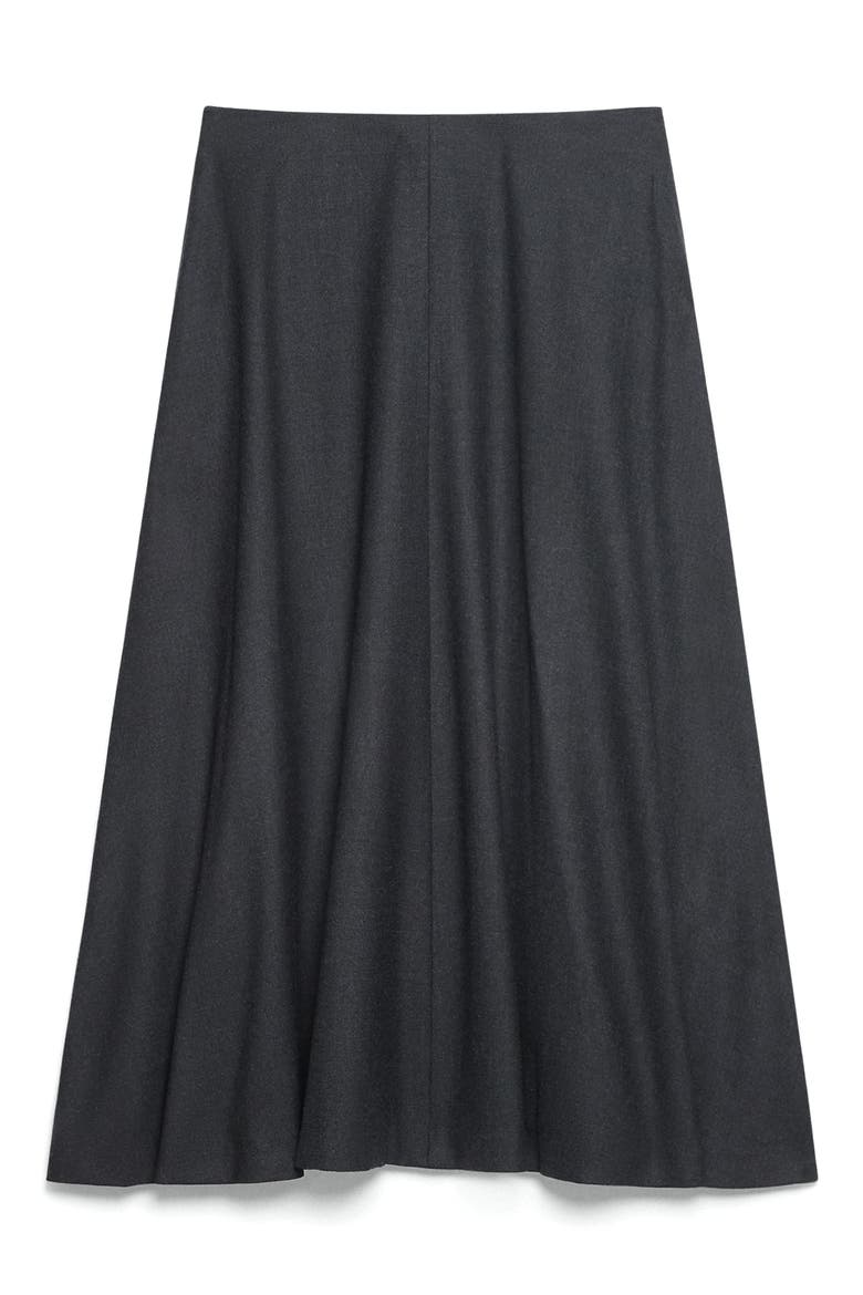 A-Line Midi Skirt, Alternate, color, CHARCOAL MELANGE