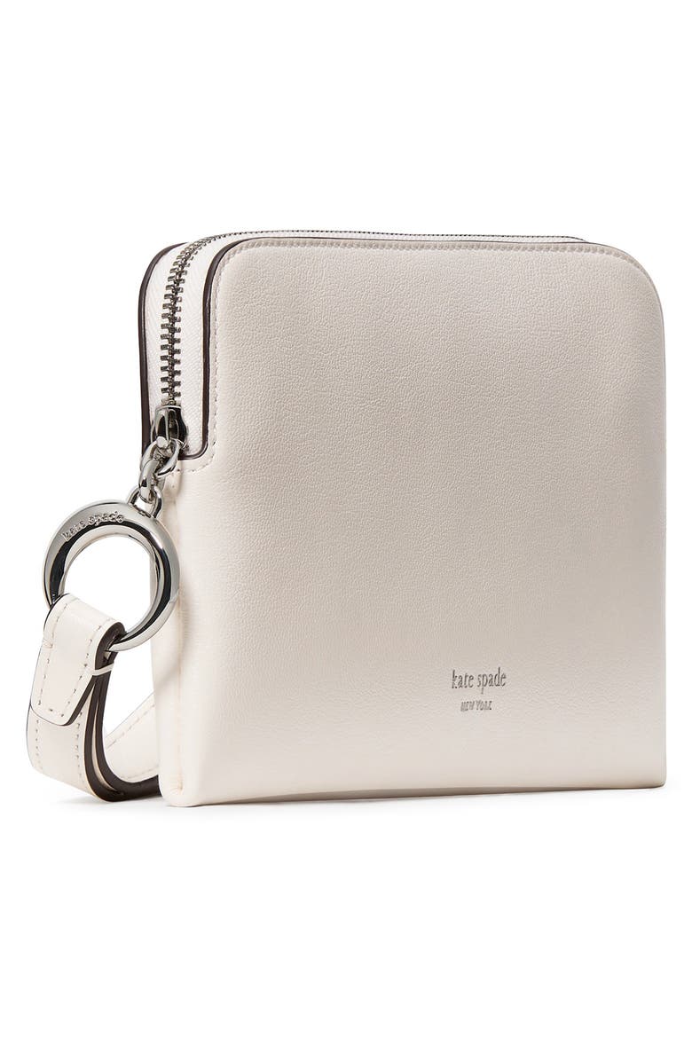 halo leather medium wristlet, Alternate, color, CREAM