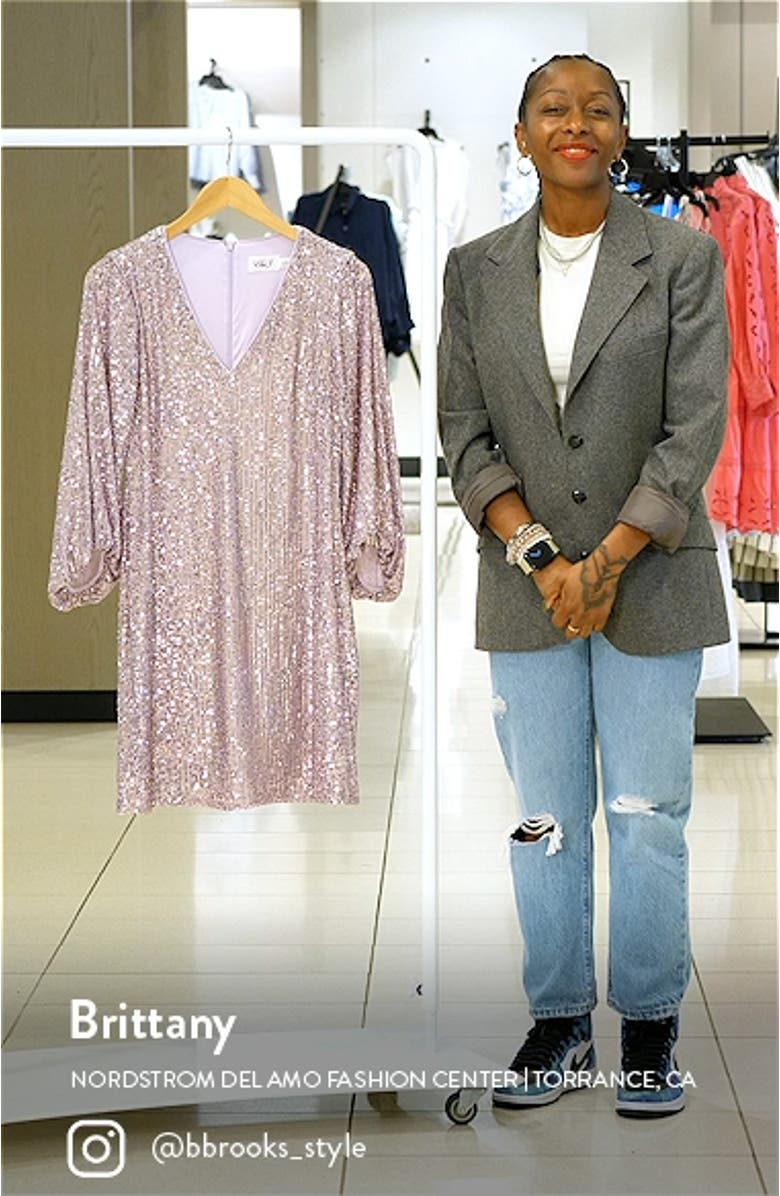 Social Sequins Long Sleeve Dress, sales video thumbnail