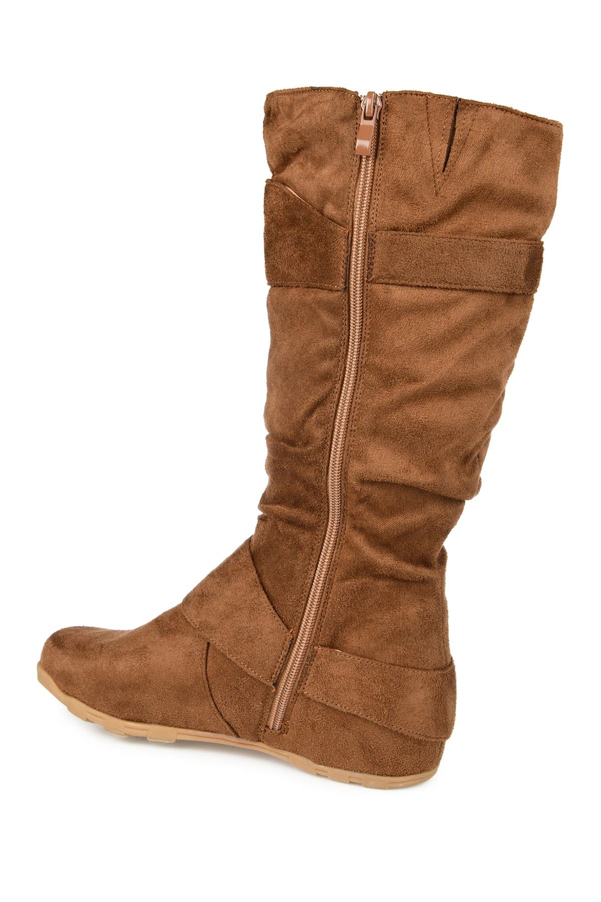 Journee Collection JOURNEE Jester Side Buckle Tall Boot, Alternate, color, Camel