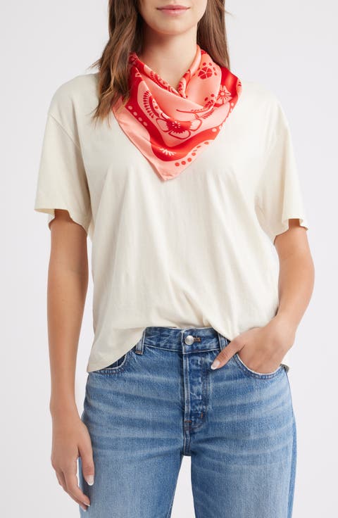 Paisley Print Scrunchie Scarf